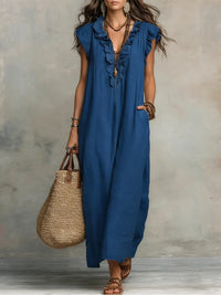Sasha | Women's Casual V-Neck Maxi Dress