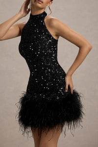 Charlotte | Glamorous Women's Sequin Halter Party Dress