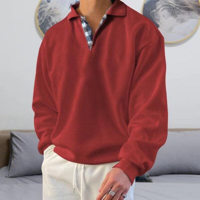 Matteo | Herren Klassisches Langarm Poloshirt