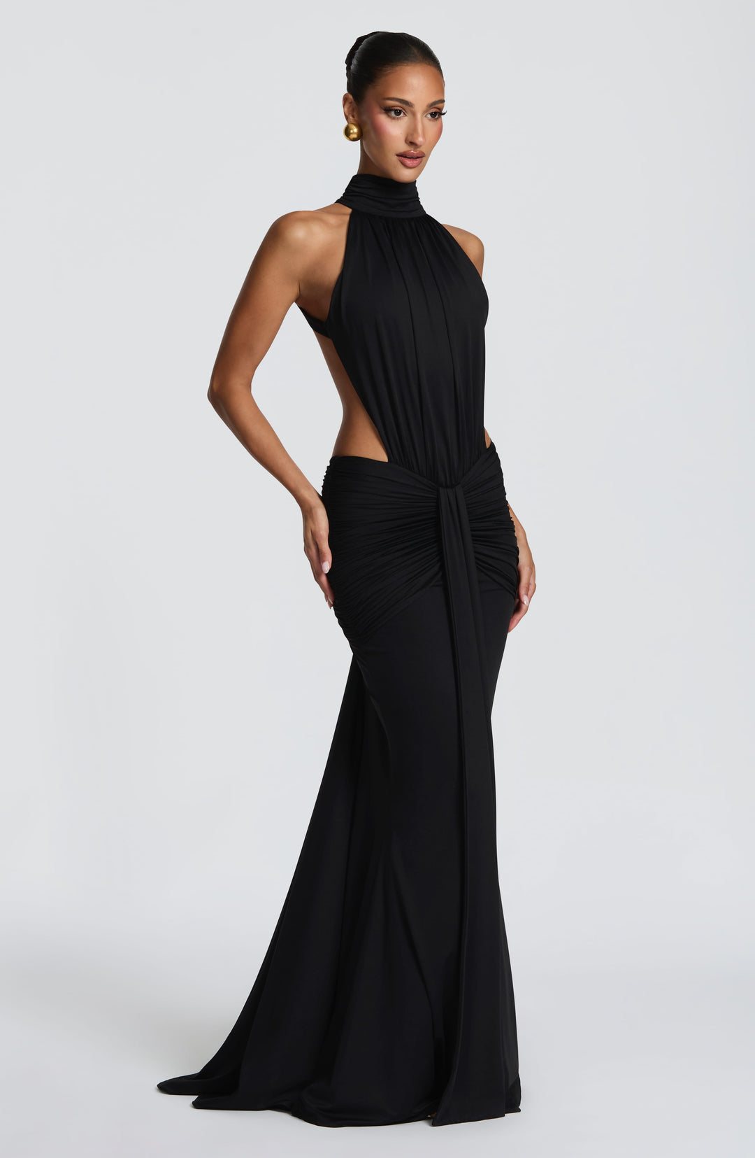 Sonja| Robe de soirée élégante à nouer autour du cou avec dos nu pour femmes  