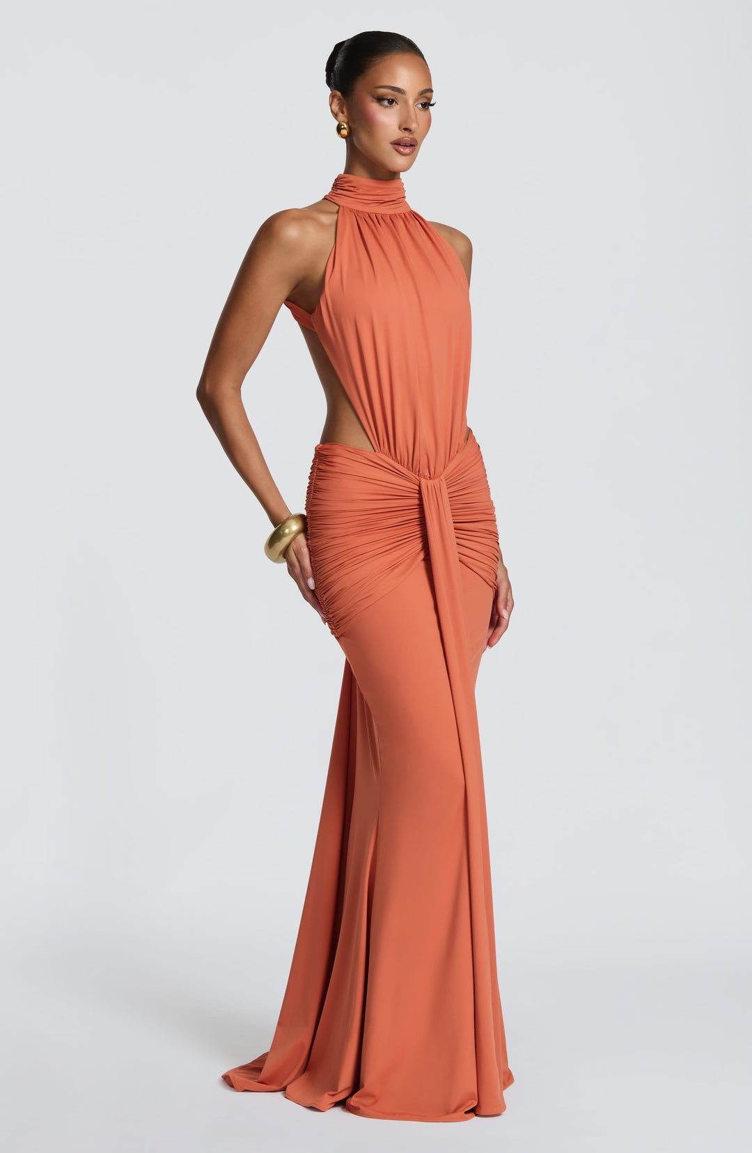 Sonja| Robe de soirée élégante à nouer autour du cou avec dos nu pour femmes  