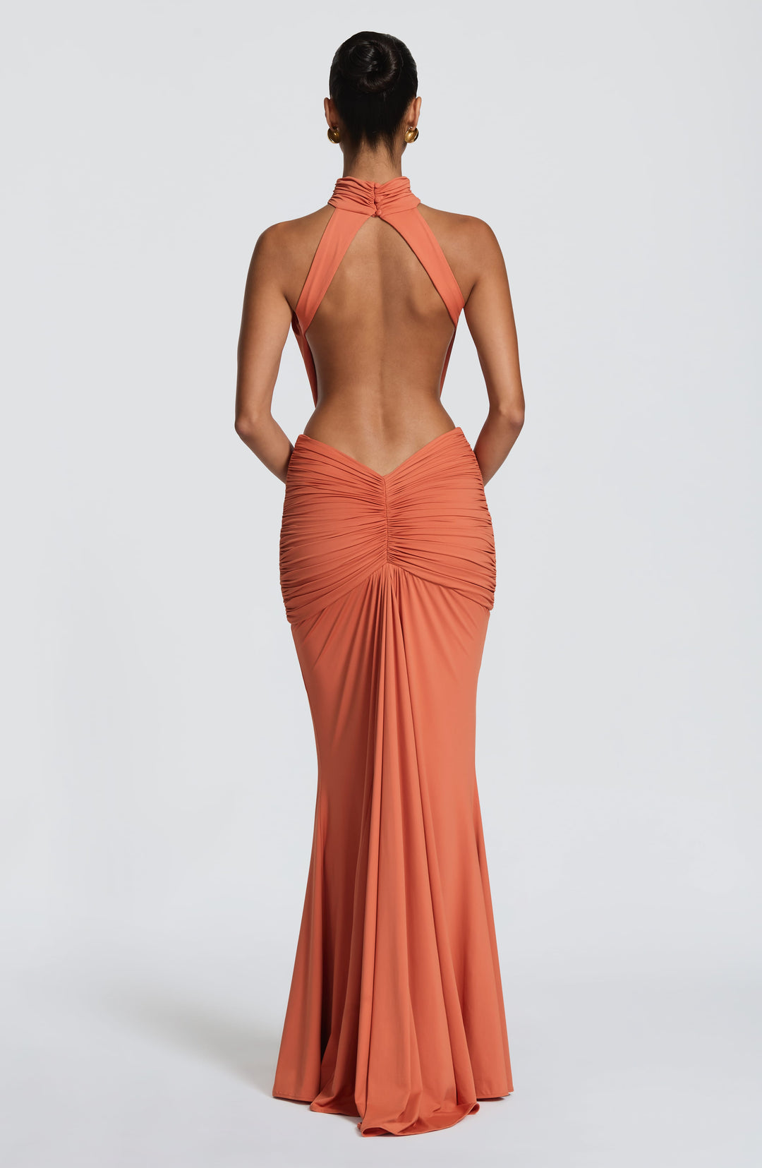 Sonja| Robe de soirée élégante à nouer autour du cou avec dos nu pour femmes  