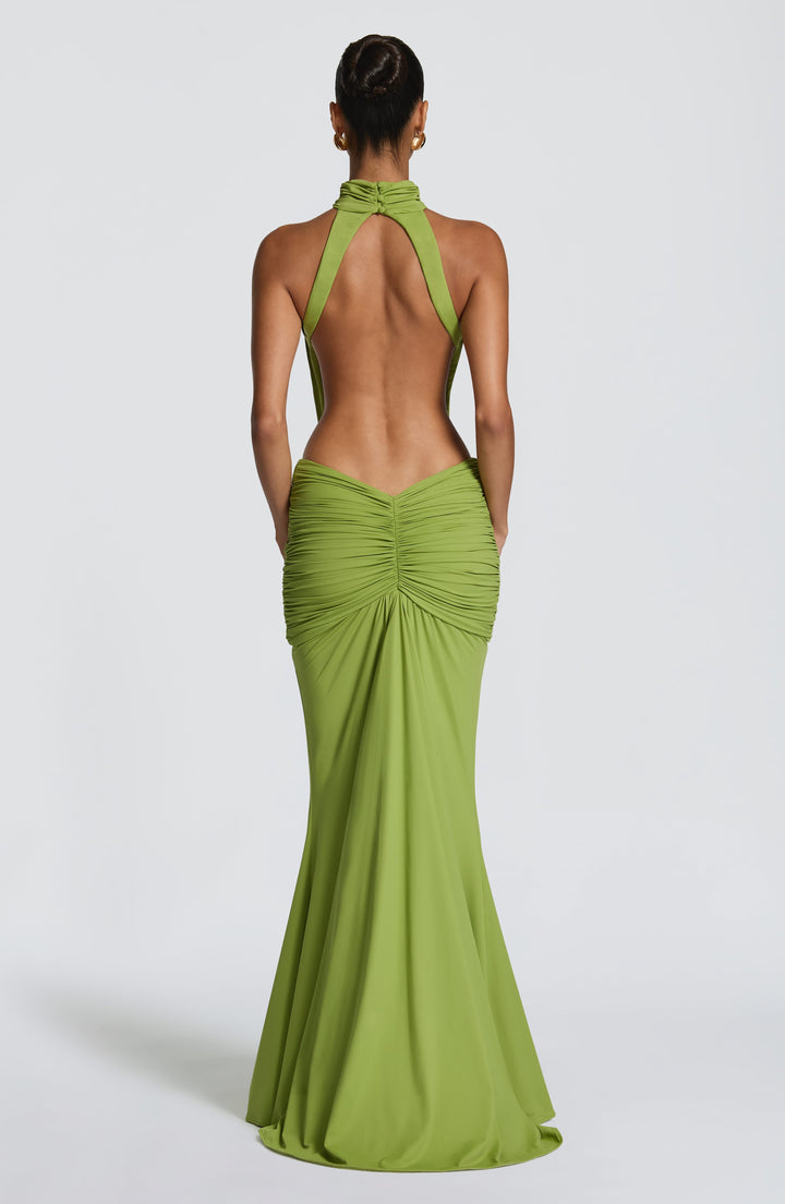 Sonja| Robe de soirée élégante à nouer autour du cou avec dos nu pour femmes  