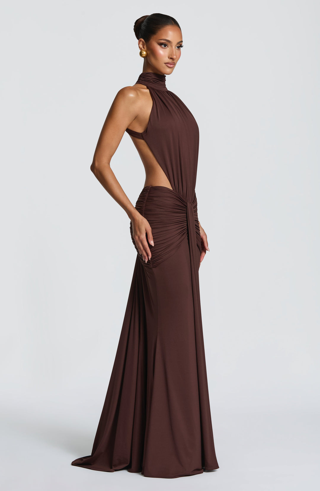 Sonja| Robe de soirée élégante à nouer autour du cou avec dos nu pour femmes  