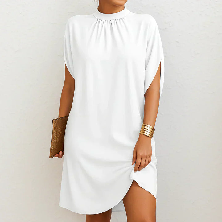 Sophia | Abito midi estivo elegante da donna con collo alto